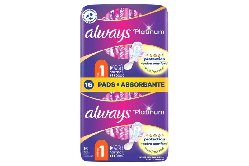 Always Platinum Normal Szárnyas Egészségügyi Betét, 16 db