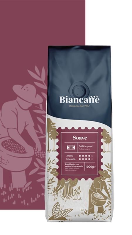 Biancaffe Soave szemes pörkölt kávé 1 kg