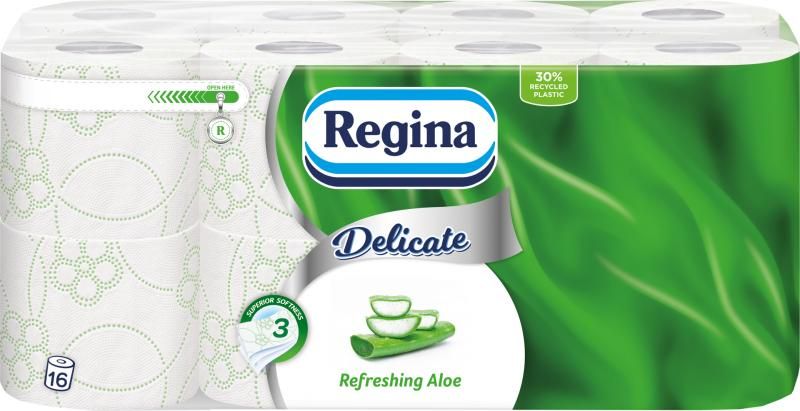 Regina Delicate Refreshing Aloe toalettpapír 3 rétegű 16 tekercs