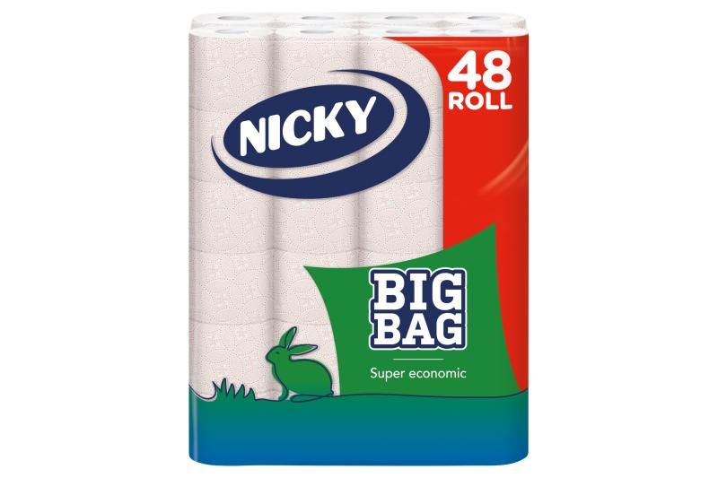 Nicky Big Bag Super Economic toalettpapír 2 rétegű 48 tekercs