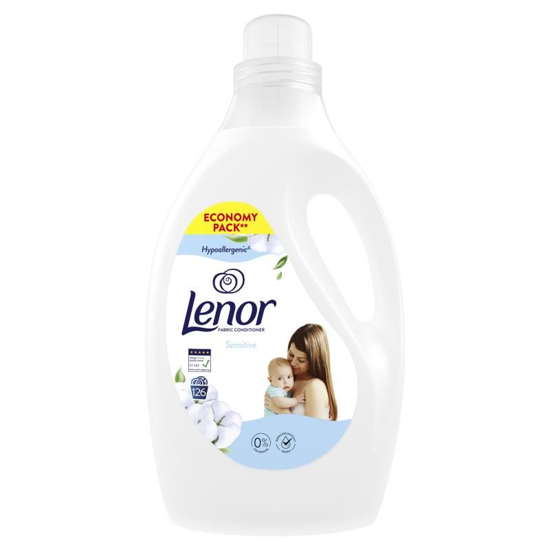 Lenor textilöblítő Sensitive, Hipoallergén 126 mosáshoz, 2,65 l
