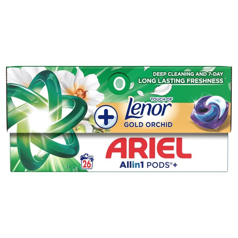 Ariel All in1 PODS Mosókapszula +Touch of Lenor Gold Orchid, 26 Mosáshoz