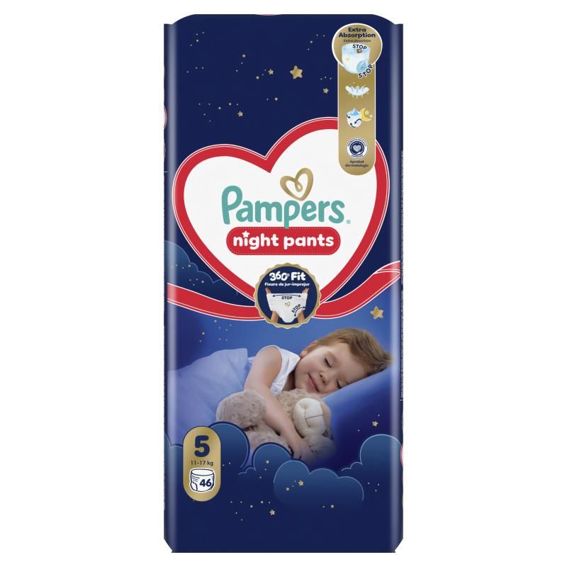 Pampers Night Bugyipelenka, Méret: 5, 46 db, 11kg-17kg