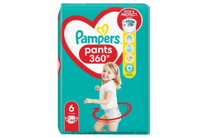 Pampers Active Baby Bugyipelenka, Méret 6, 44 Bugyipelenka, 13kg-19kg