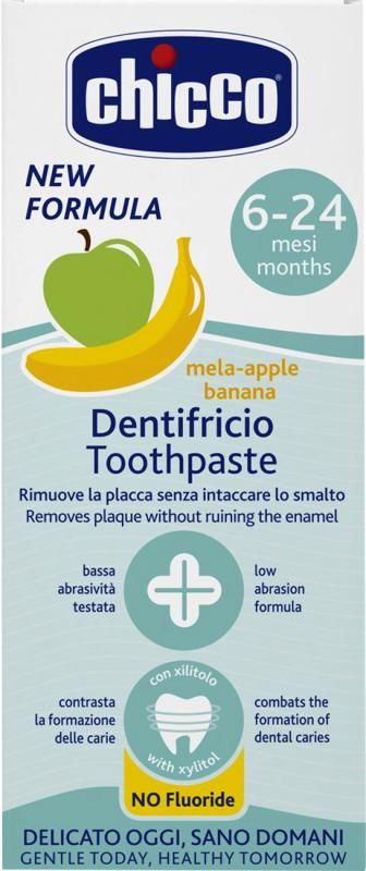 Chicco Alma-Banán ízű fogkrém Xilitollal 50 ML 6M+