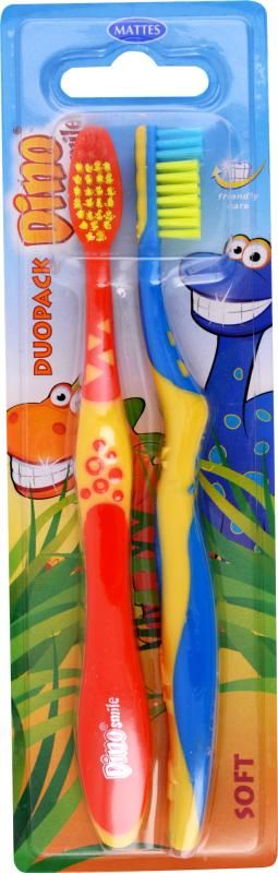 Dino Soft gyermek fogkefe 2 db