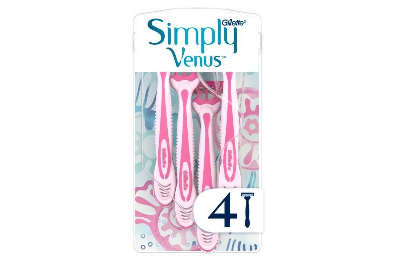 Gillette Simply Venus 3 Eldobható Borotva, 4 Db/Csomag