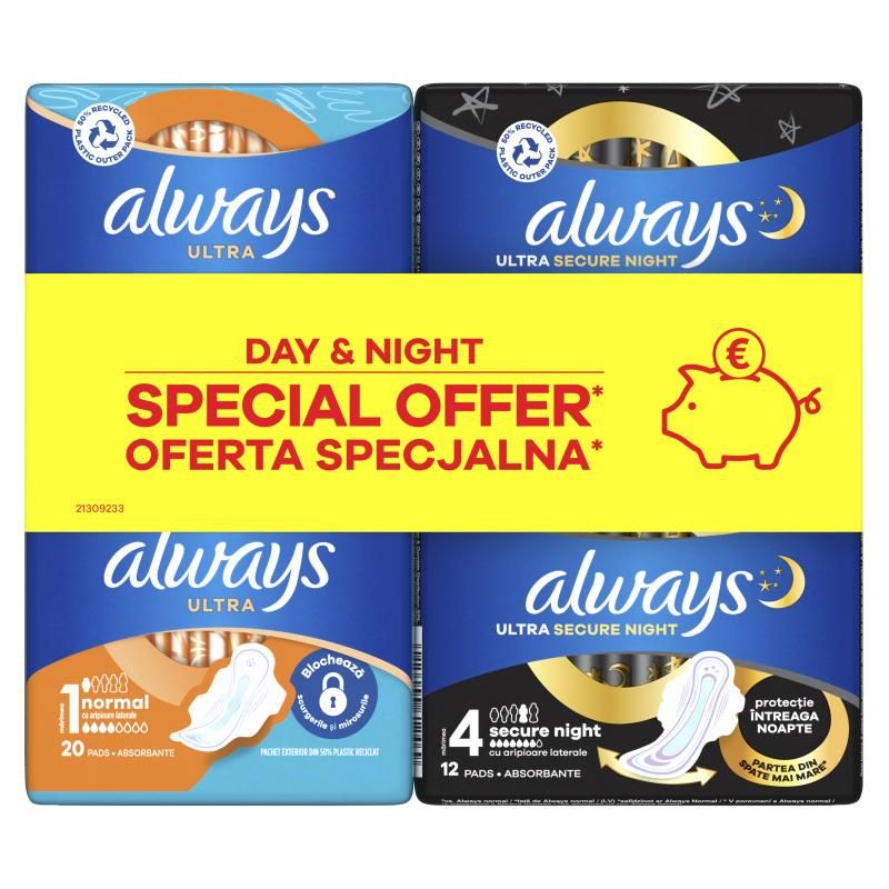 Always Ultra Day & Night egészségügyi betét duopack
