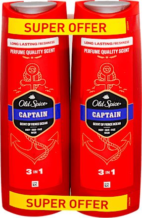 Férfi tusfürdő, Captain, 2x400 ml, 800 ml