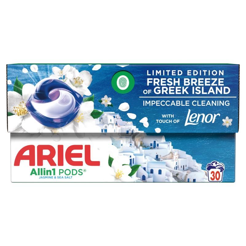 Ariel All-in-1 PODS Mosókapszull Fresh Breeze of Greek Island 30 Mosáshoz