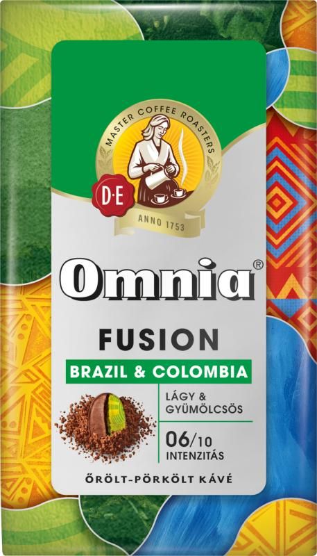 Omnia Fusion Brazil & Columbia őrölt kávé 225 g