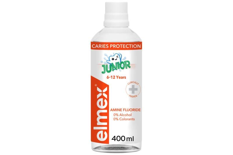 Elmex Junior szájvíz 6-12 éves gyerekeknek alkohol nélkül 400 ml