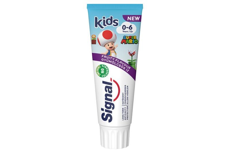 Signal Kids Super Mario gyümölcsös ízű fogkrém 0-6 év 75 ml