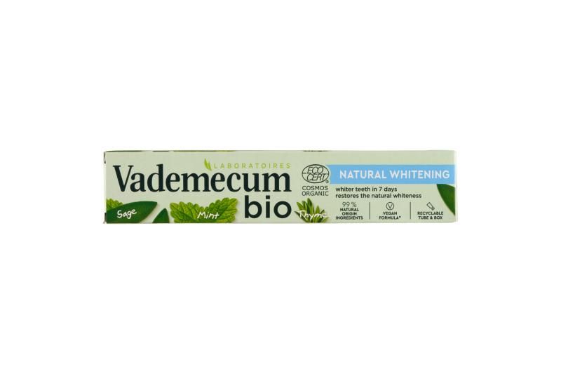 Vademecum Bio Natural Whitening fogkrém mentával, kakukkfűvel és zsályával 75 ml
