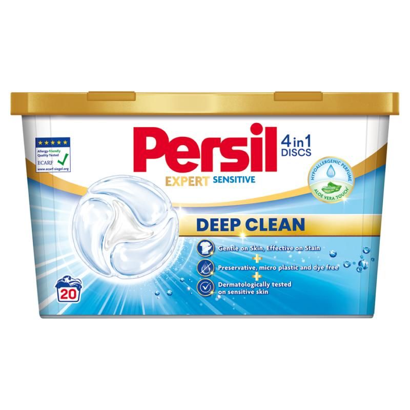 Persil Discs Expert mosószer koncentrátum gépi mosáshoz fehér, világos ruhadarabokhoz 20 mosás 330 g
