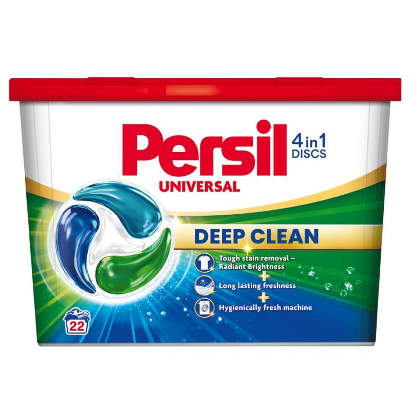 Persil Discs Universal mosószer gépi mosáshoz fehér, világos ruhadarabokhoz 22 mosás 363 g