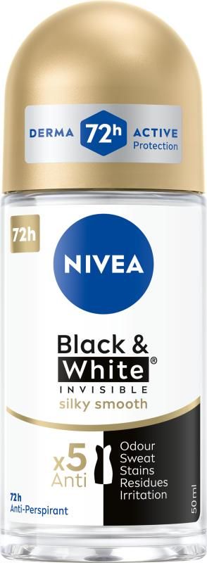 NIVEA Black & White Invisible Silky Smooth izzadásgátló 50 ml
