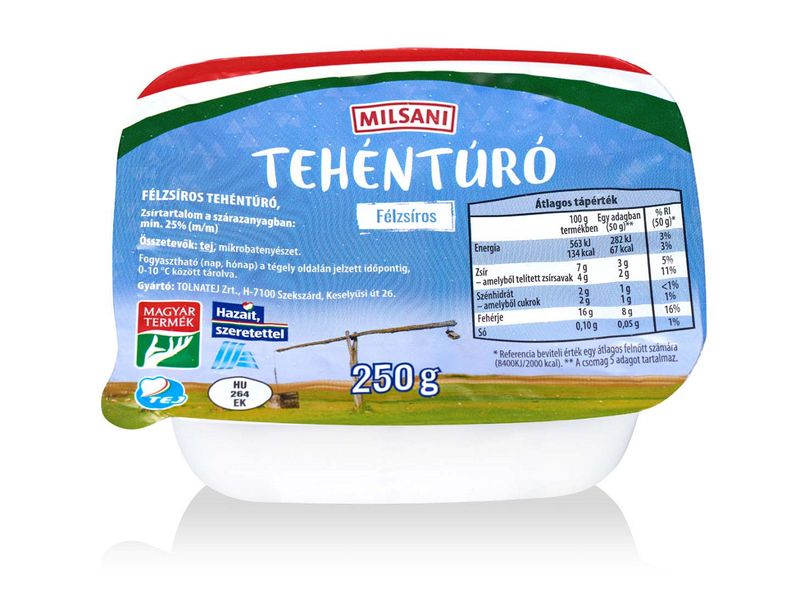 Milsani félzsíros tehéntúró 250g