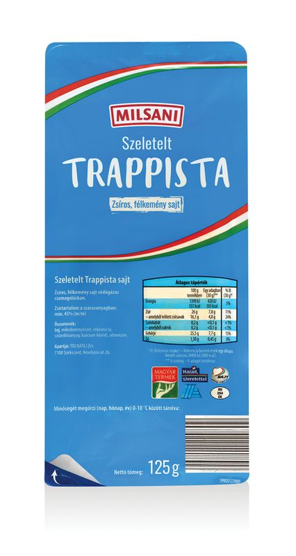 Trappista sajt szeletelt 125g