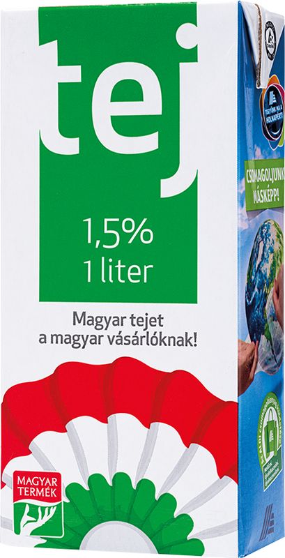 Kokárdás UHT tej 1,5% 1 l