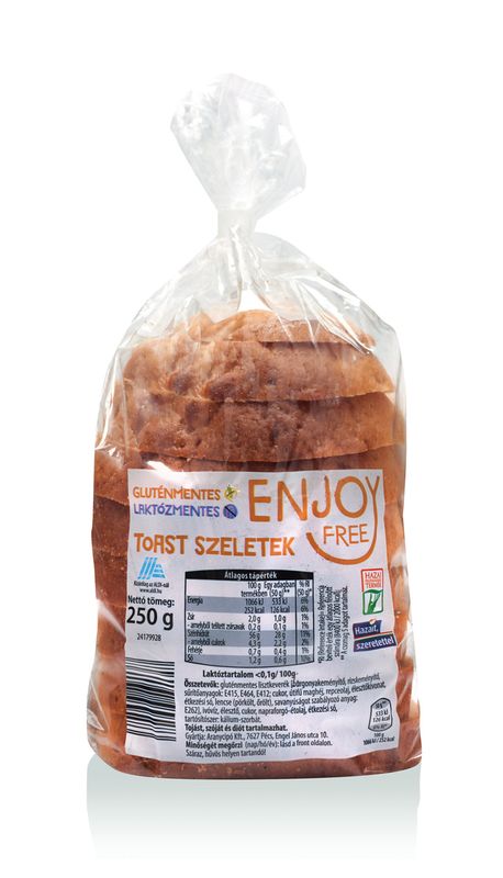 Enjoy free! Gluténmentes toast-szeletek natúr / magvas 250 g