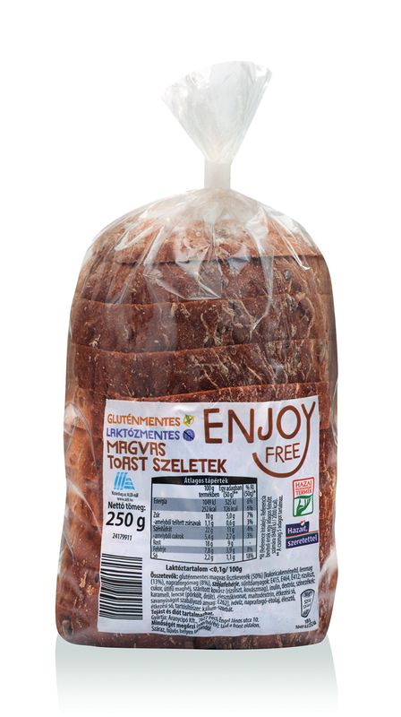 Enjoy free! Gluténmentes toast-szeletek natúr / magvas 250 g