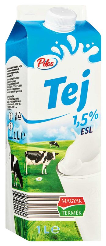 Arfigyelo product data sample: Pilos Friss Tej 1,5%, 1l,