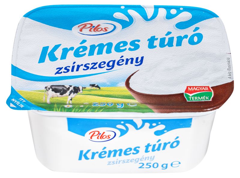 Pilos Tehéntúró 10%, zsírszegény, 250g,
