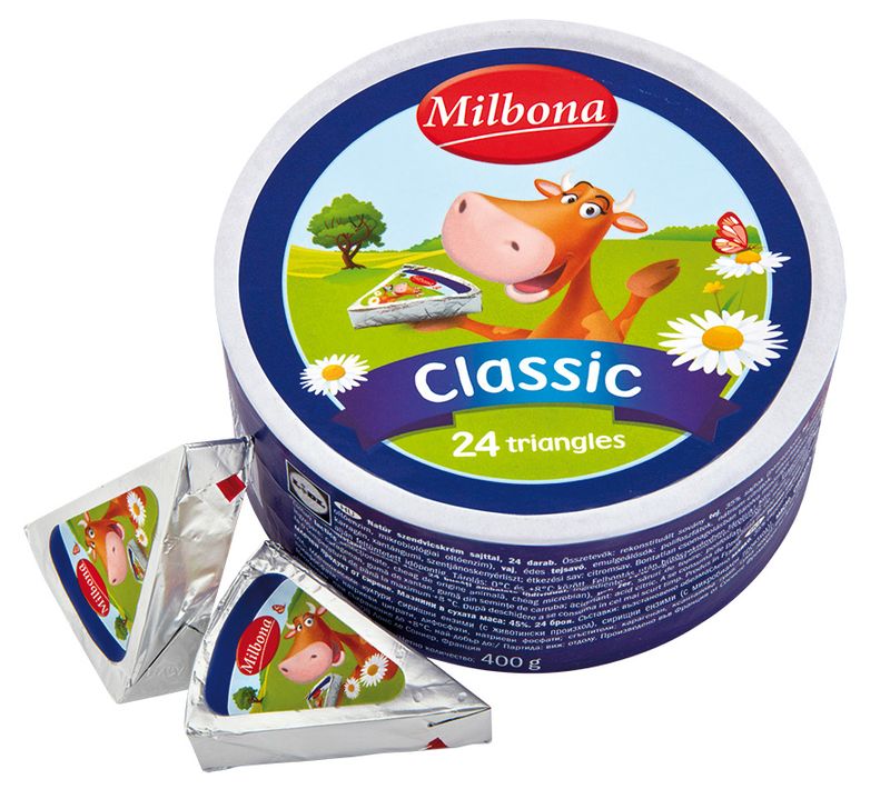 Milbona Körcikkelyes dobozos sajt, 24 db, 400g