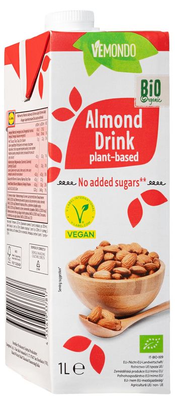 Vemondo Bio Mandulaital cukormentes, 1l