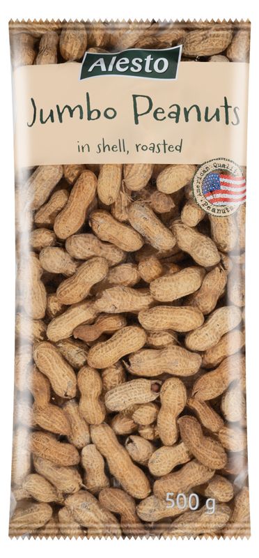 Alesto Jumbo Földimogyoró, pirított, hámozatlan, 500g